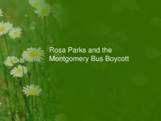 Rosa Parks and the Montgomery Bus Boycott