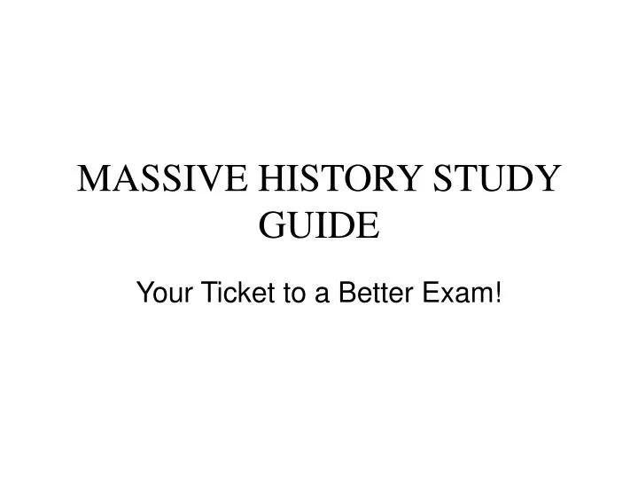 massive history study guide