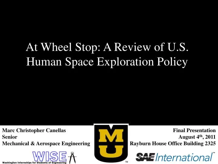 at wheel stop a review of u s human space exploration policy