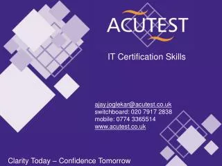 IT Certification Skills