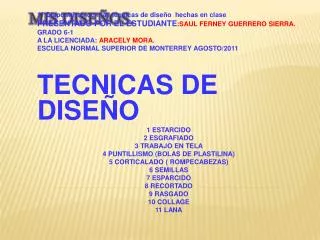 mis dise os