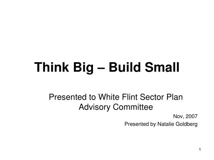 think big build small
