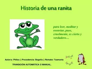 historia de una ranita