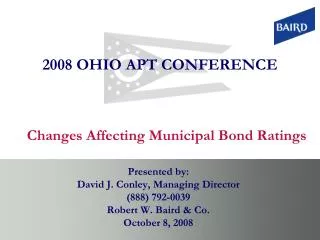 Changes Affecting Municipal Bond Ratings