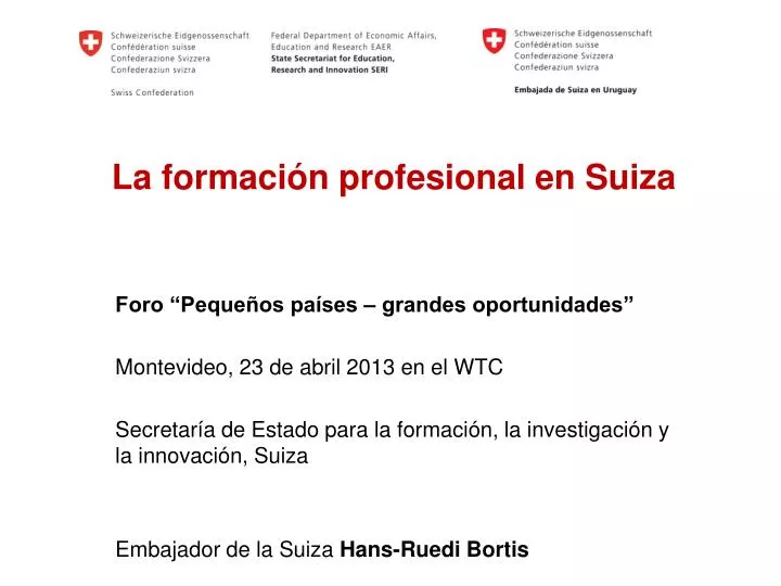 la formaci n profesional en suiza