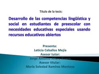 t tulo de la tesis