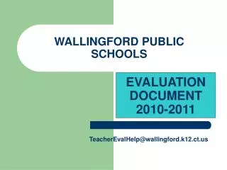 WALLINGFORD PUBLIC SCHOOLS