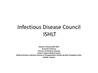Infectious Disease Council ISHLT