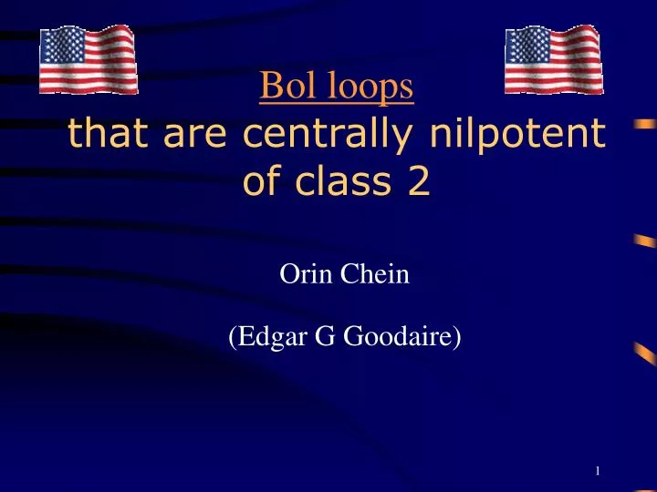 bol loops that are centrally nilpotent of class 2