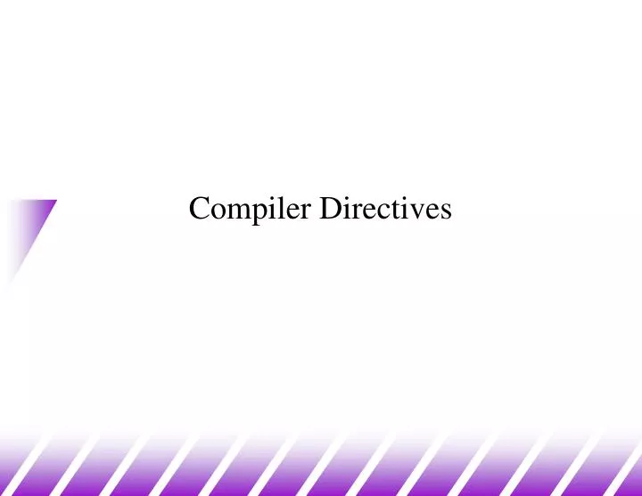 compiler directives