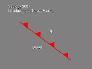 Geology 360 - Introduction to Thrust Faults