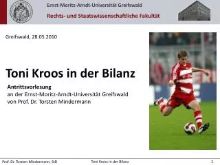 Toni Kroos in der Bilanz