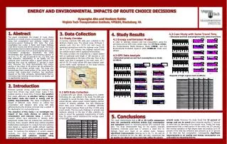 ENERGY AND ENVIRONMENTAL IMPACTS OF ROUTE CHOICE DECISIONS Kyoungho Ahn and Hesham Rakha Virginia Tech Transportation In