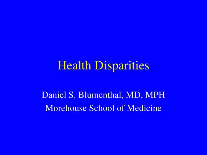 health disparities