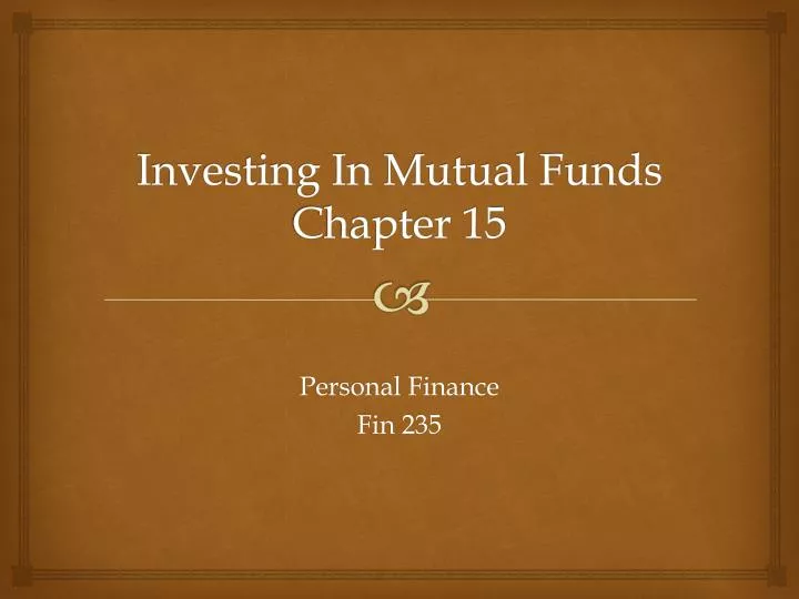 investing in mutual funds chapter 15