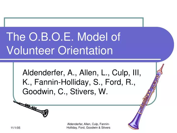 the o b o e model of volunteer orientation