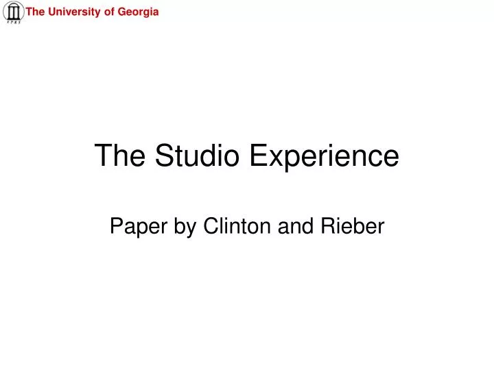 the studio experience