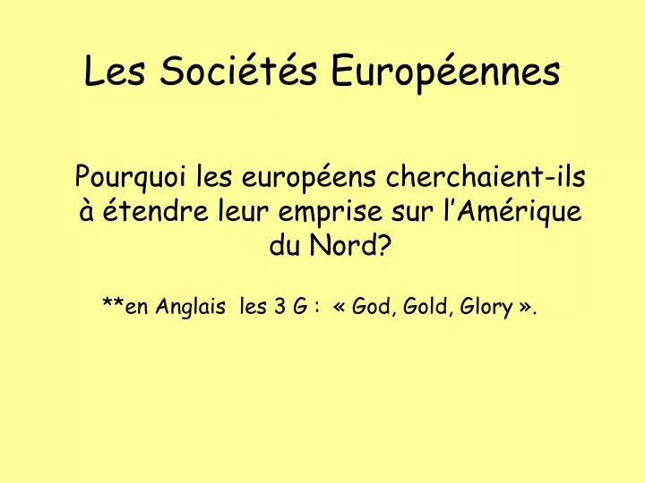 les soci t s europ ennes