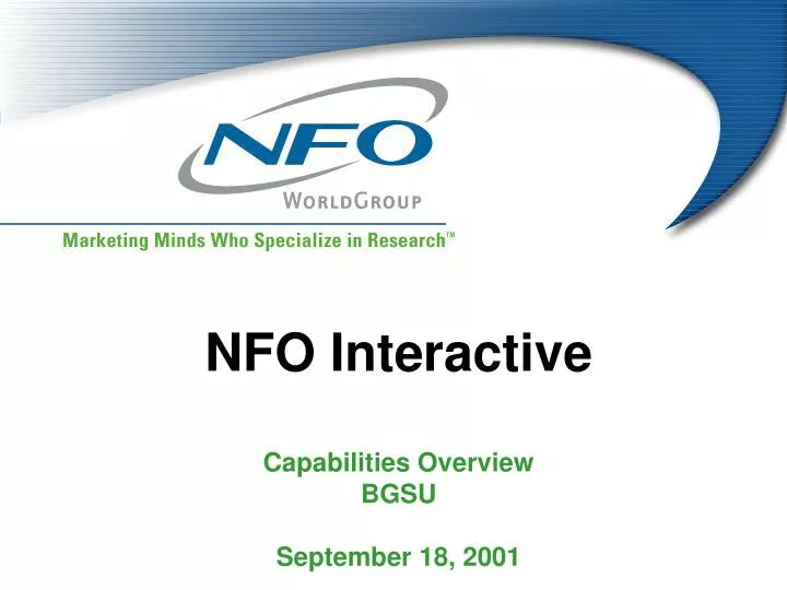 nfo interactive capabilities overview bgsu september 18 2001
