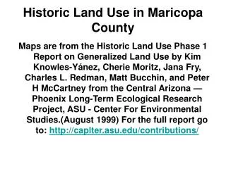 Historic Land Use in Maricopa County