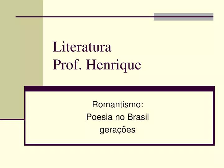 literatura prof henrique