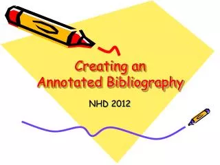 Creating an Annotated Bibliography