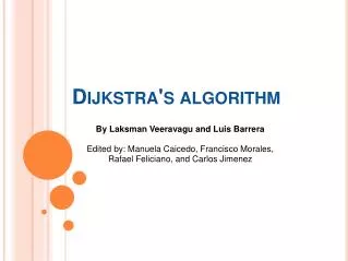 Dijkstra's algorithm