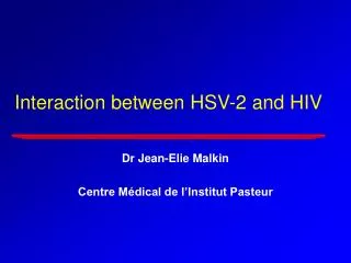 Interaction between HSV-2 and HIV
