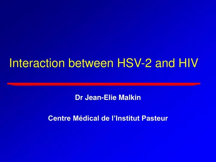 interaction between hsv 2 and hiv