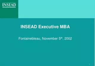 INSEAD Executive MBA