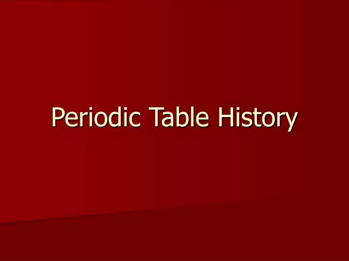 periodic table history