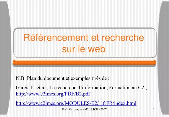 r f rencement et recherche sur le web