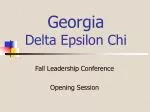 Georgia Delta Epsilon Chi - slide 1
