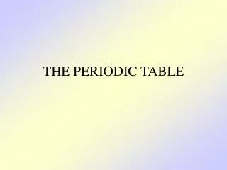 the periodic table