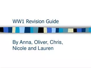 WW1 Revision Guide