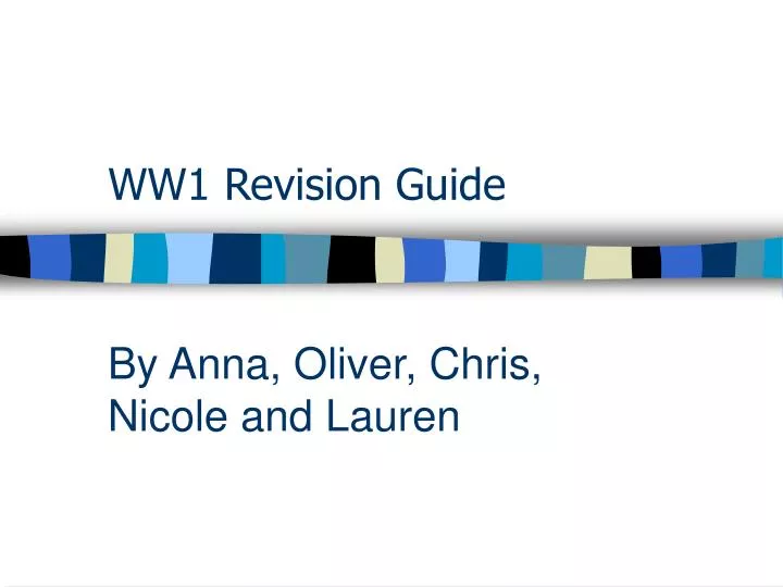 ww1 revision guide