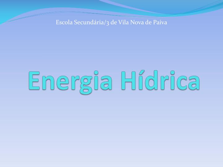 energia h drica
