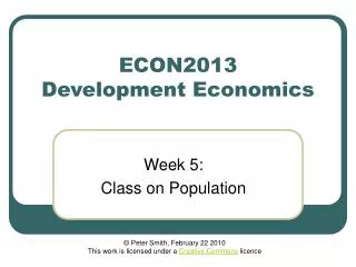 ECON2013 Development Economics