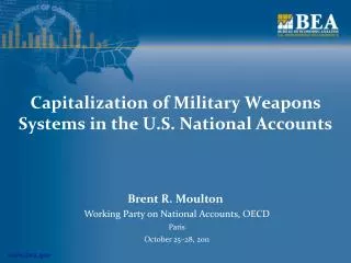 Capitalization of Military Weapons Systems in the U.S. National Accounts