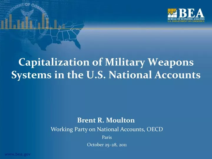 capitalization of military weapons systems in the u s national accounts