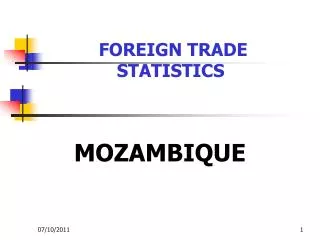 FOREIGN TRADE STATISTICS