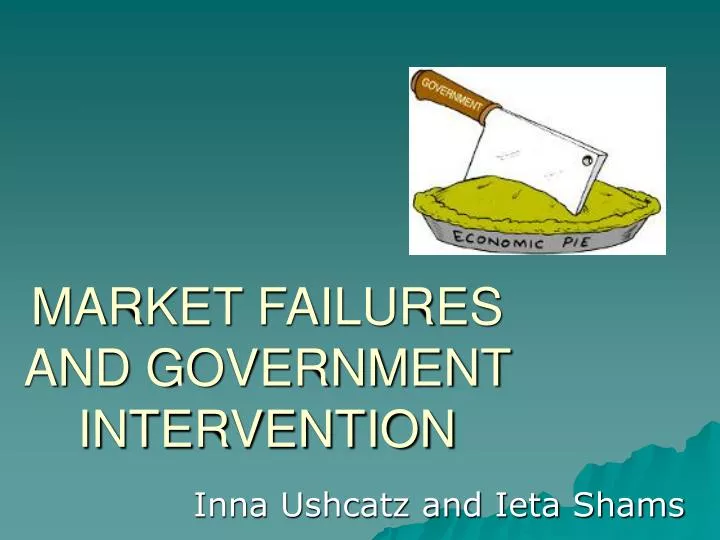 market failures and government intervention