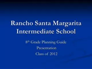 Rancho Santa Margarita Intermediate School