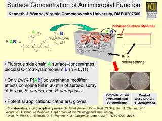 Surface Concentration of Antimicrobial Function