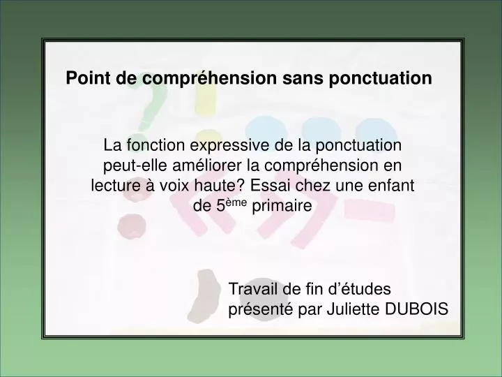 point de compr hension sans ponctuation