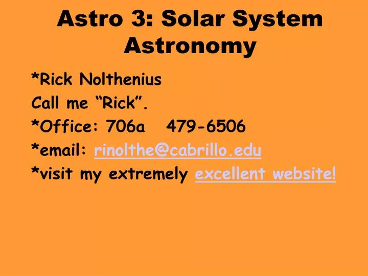 astro 3 solar system astronomy