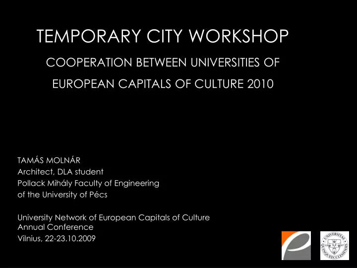 temporary city workshop cooperation between universities of european capitals of culture 2010