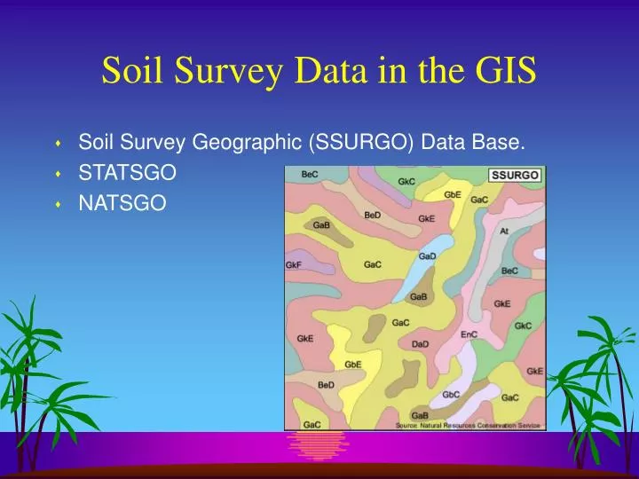 soil survey data in the gis