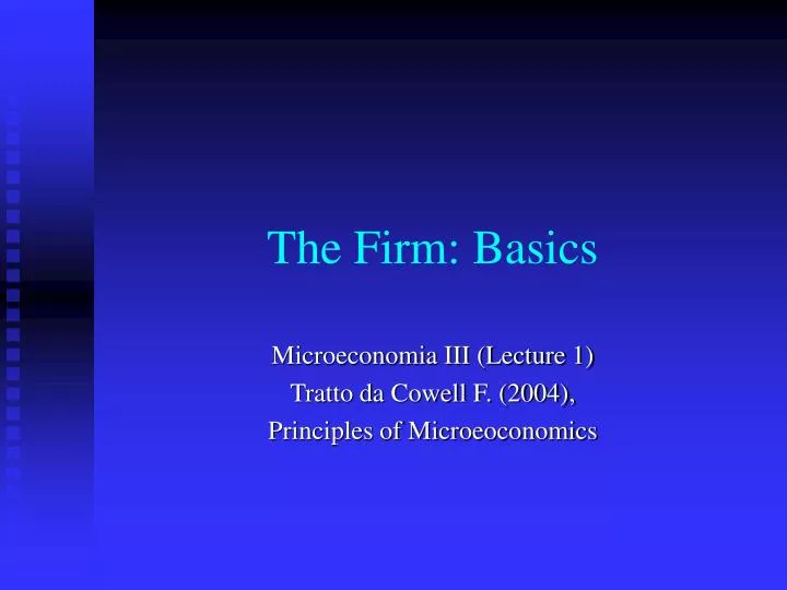 the firm basics