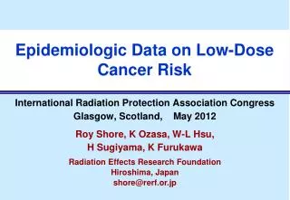 Epidemiologic Data on Low-Dose Cancer Risk
